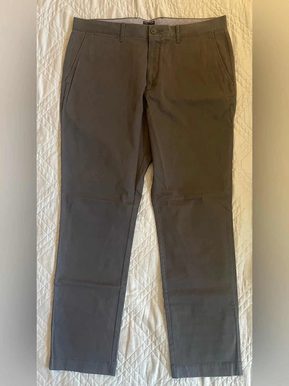 J. CREW 1040 Athletic Tapered-fit stretch chino pant in Gray 34/30 NWT $98 AV209